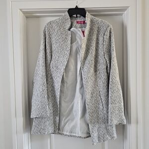 Women's Black and White Herringbone Jacket